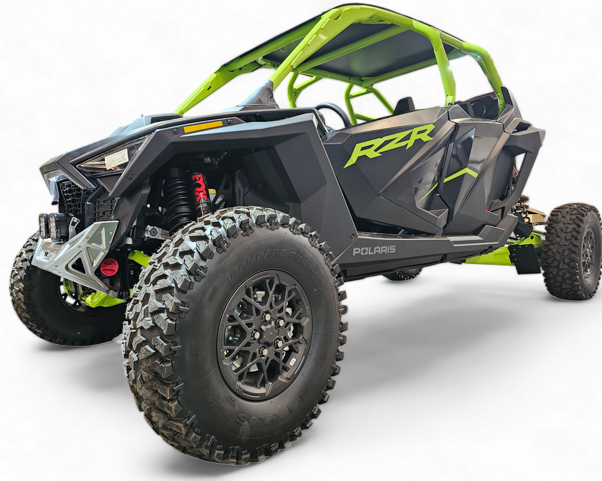 Direct front view of Polaris RZR Pro R Pro S Turbo R clear billet winch bumper