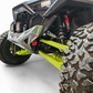 Built-in fairlead slot detail on Polaris RZR clear billet front winch bumper
