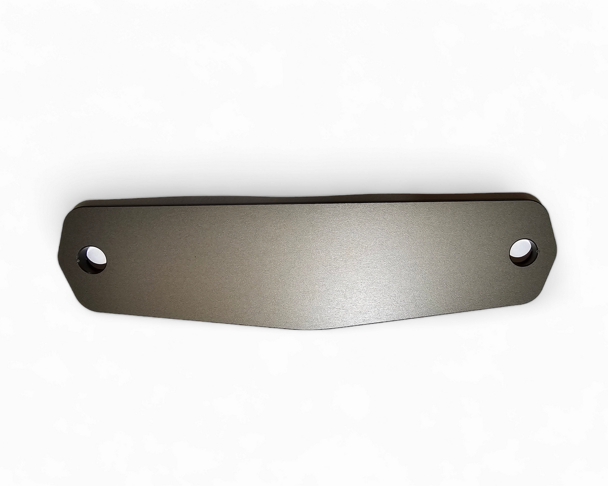 EOD gunmetal fairlead cover plate shown covering the winch mounting hole