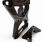 Built-in tow hook detail on Polaris RZR Pro XP gunmetal radius rod plate