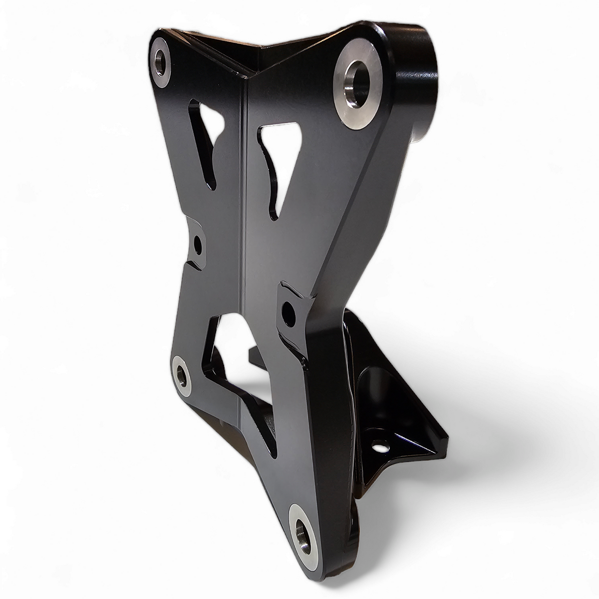 Side view of Polaris RZR Pro XP radius rod plate showing tow hook positioning