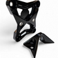Radius Rod Plate in black anodized finish for 2017-2021 Can-Am Maverick X3 showing 6061 billet aluminum