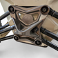 Gun metal radius rod plate installed on Can-Am Maverick X3 showing rear suspension fitment