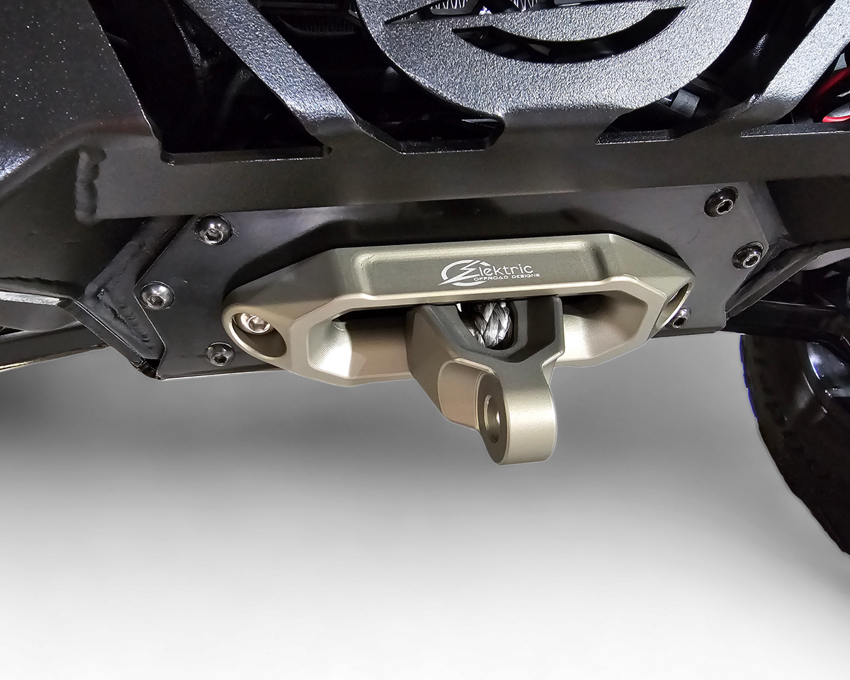 EOD winch fairlead and hook combo shown as a complete kit with mounting hardware