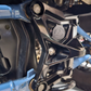 Polaris RZR Pro XP radius rod plate showing heim joint and rod bolt protection