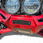 Fairlead Cover Plate installed on a UTV bumper in anodized black billet aluminum