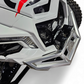 Corner machining detail of Can-Am Maverick X3 clear anodized billet front winch bumper showing CNC quality