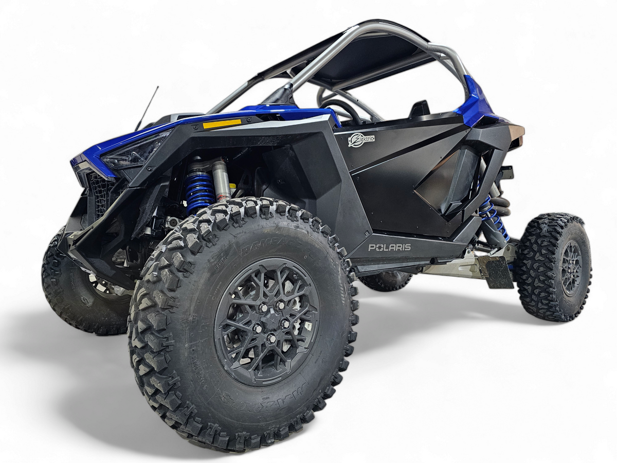 Driver door skin shown on Polaris RZR Pro R in satin black