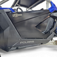 One-piece aluminum construction detail on Polaris RZR Amp door skins