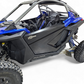 Polaris RZR Pro XP Pro R Turbo R Amp door skins shown installed on the factory door frame