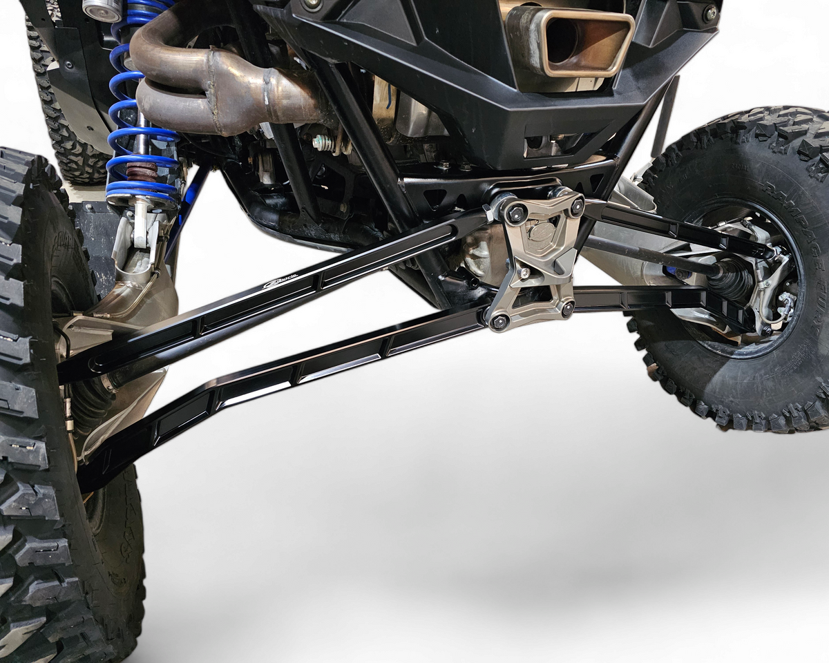 Upper and lower radius rod set for Polaris RZR Pro R in black finish