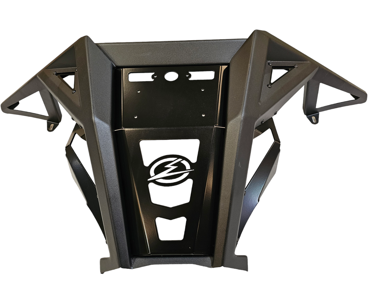 Camera housing integration detail on Polaris RZR Pro XP Volt rear bumper