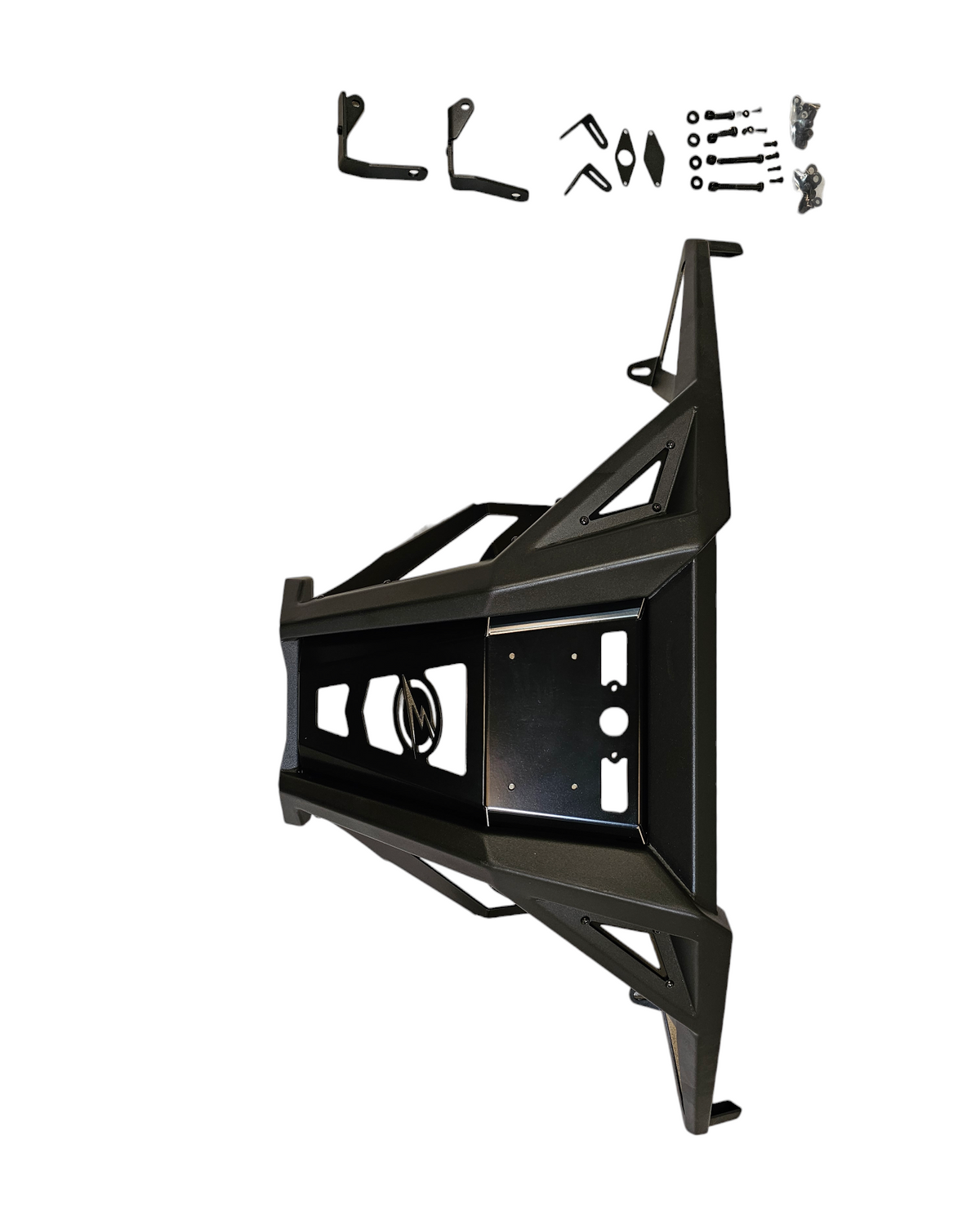 Full rear view of Polaris RZR Pro XP fitted with the Volt rear bumper