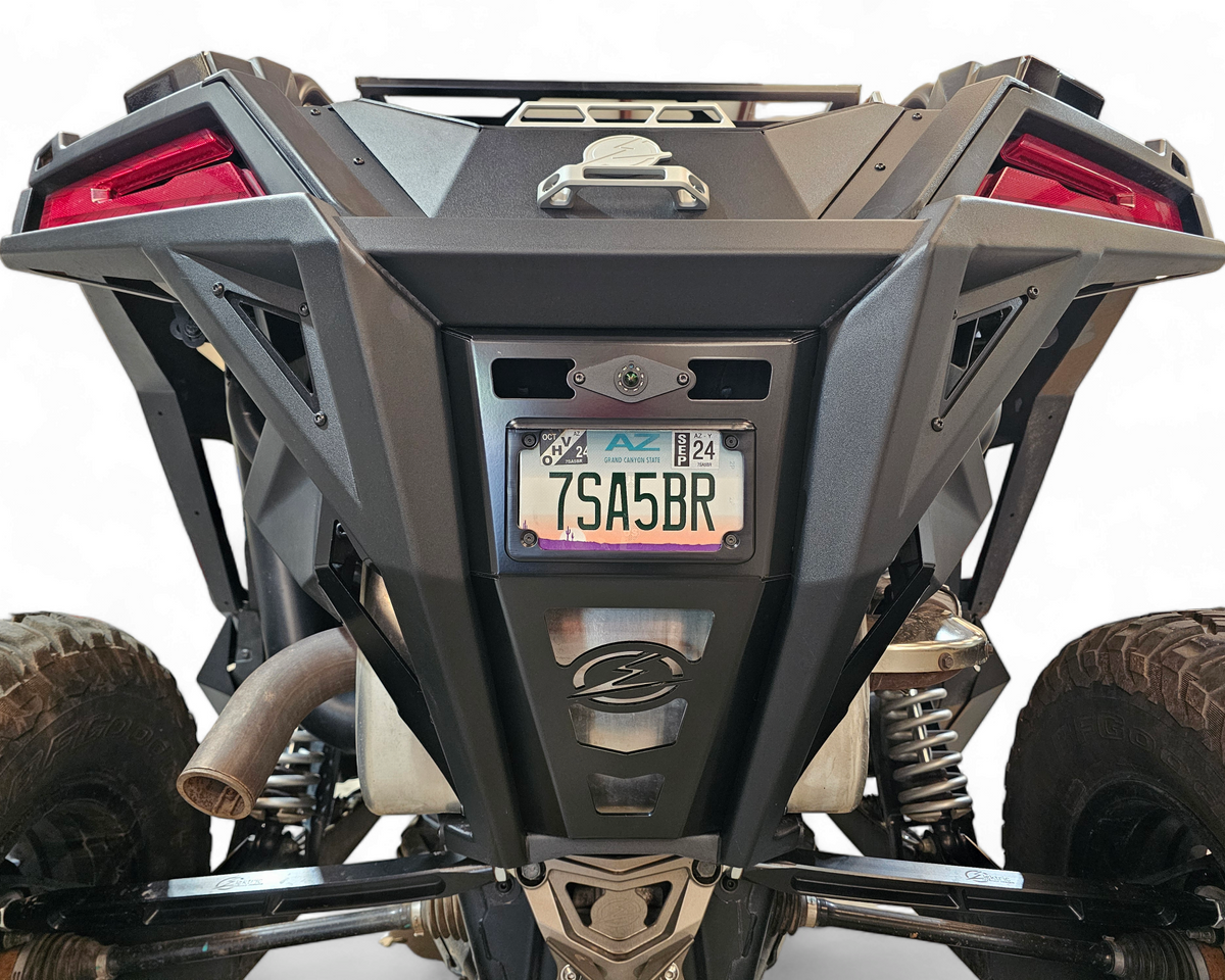 Passenger side view of Polaris RZR Pro XP rear bumper