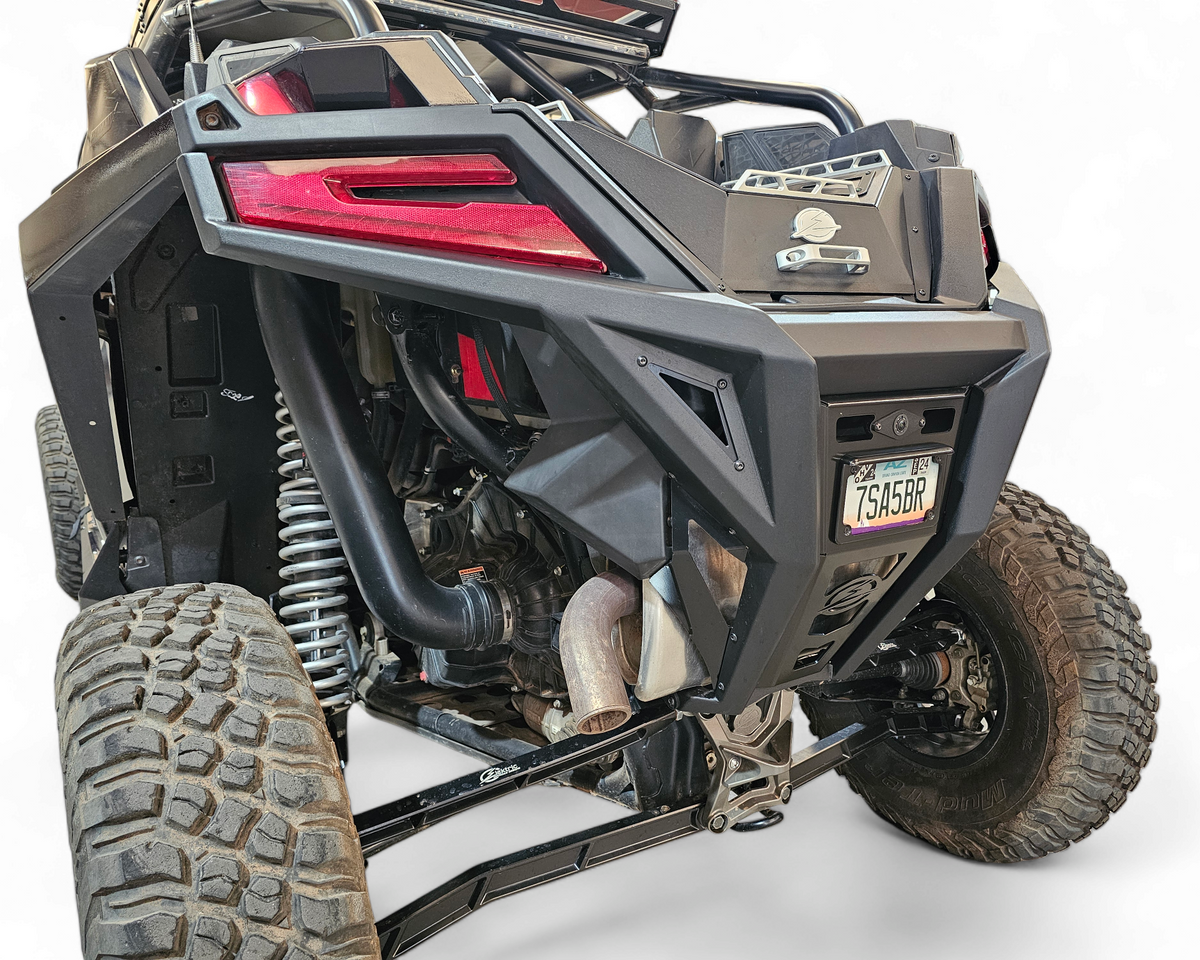 Driver side view of Volt rear bumper on Polaris RZR Pro XP