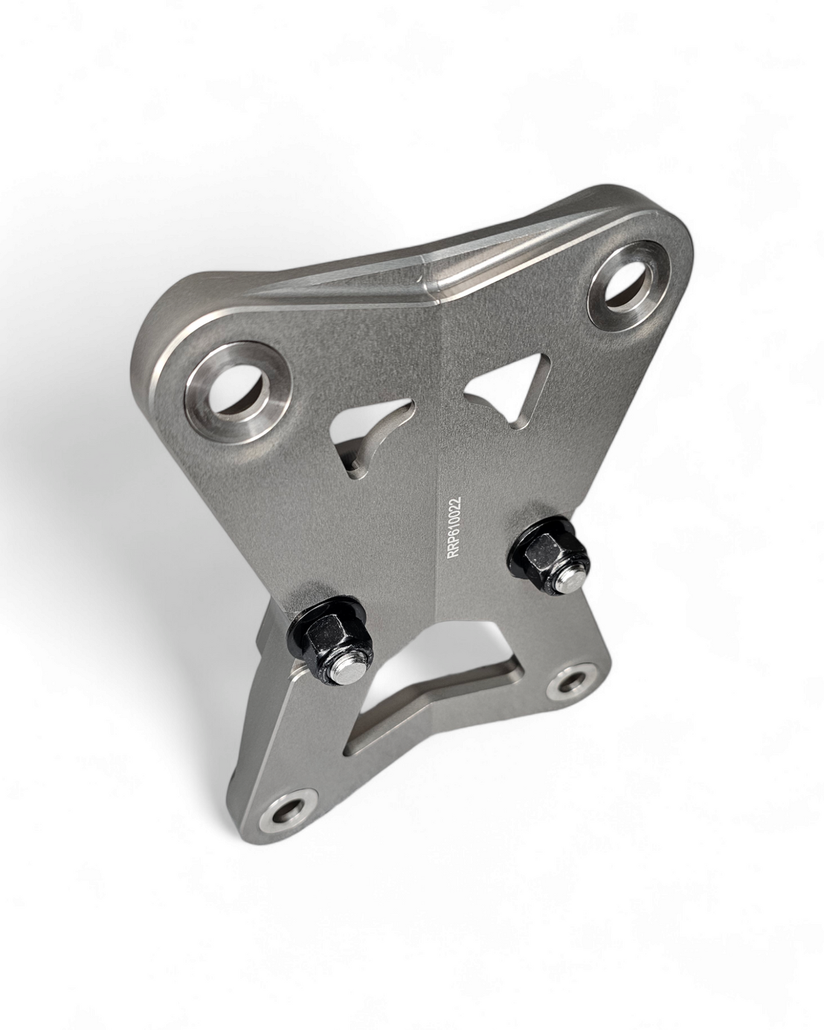 Gunmetal anodized machined finish on Polaris RZR billet radius rod plate