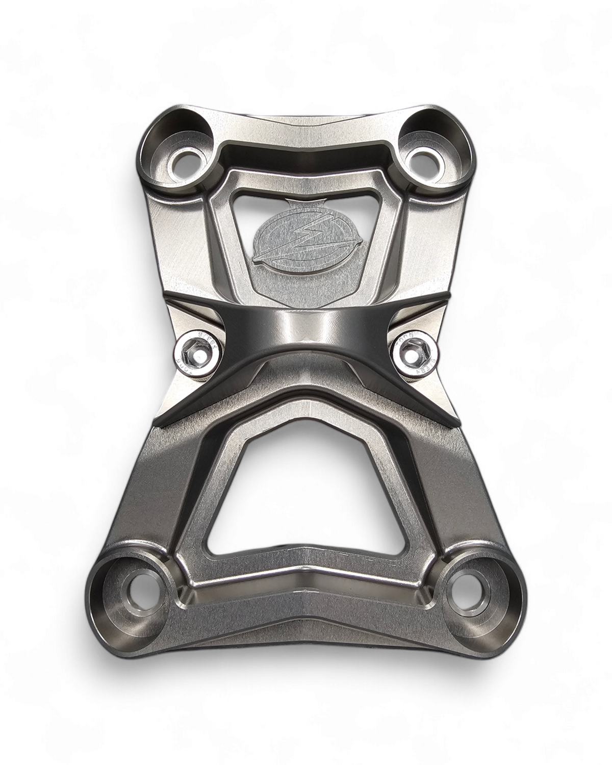 Polaris RZR Pro R Turbo R gunmetal radius rod armor plate shielding the Heim joints and rod bolts