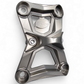 Integrated tow hook detail on Polaris RZR gunmetal radius rod plate