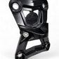 Stainless steel sleeve insert and 6061 billet detail on Polaris RZR radius rod plate