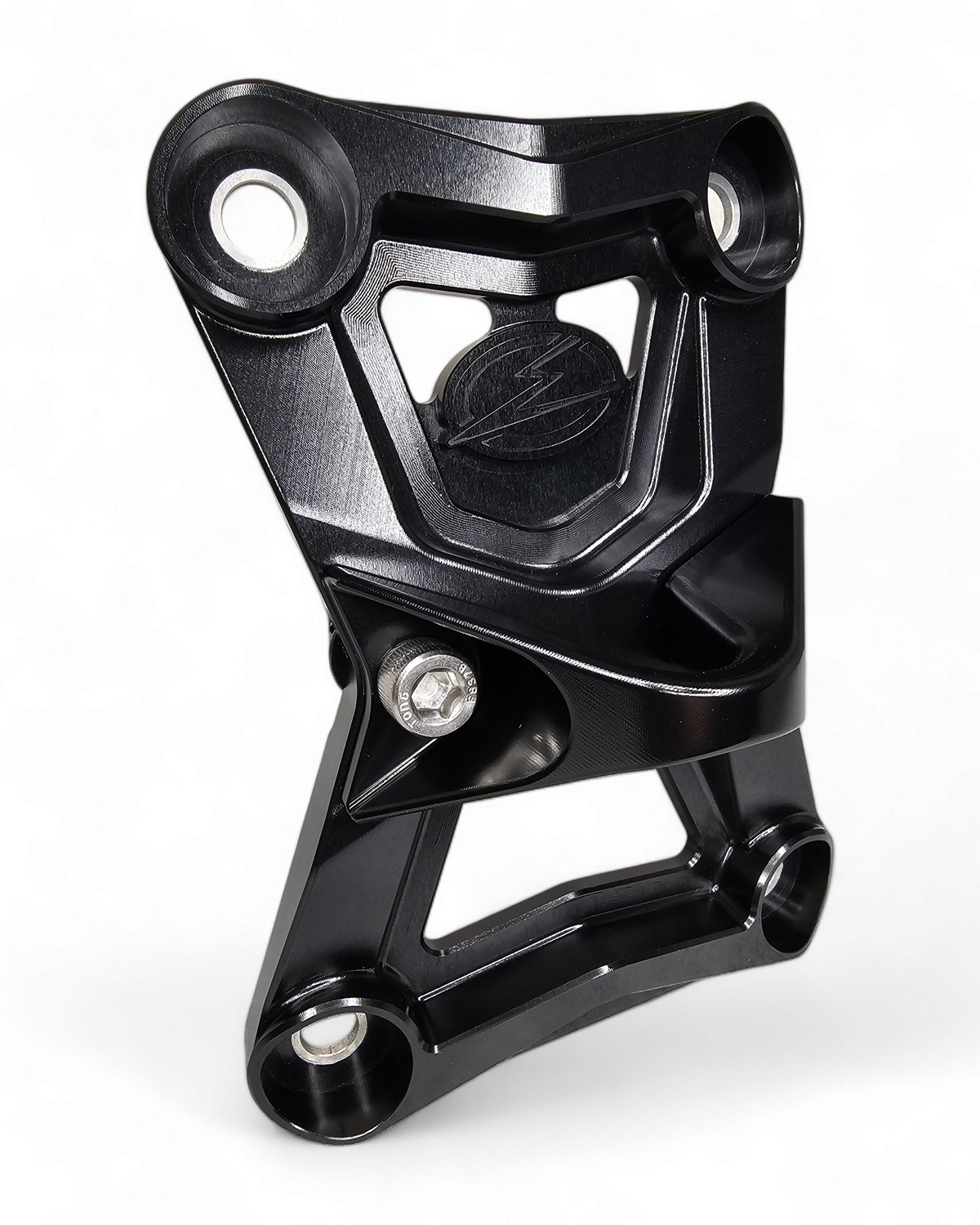 Stainless steel sleeve insert and 6061 billet detail on Polaris RZR radius rod plate