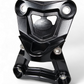 Radius Rod Plate with Tow Hook in black anodize on Polaris RZR Pro R showing 6061 billet aluminum and recovery hook