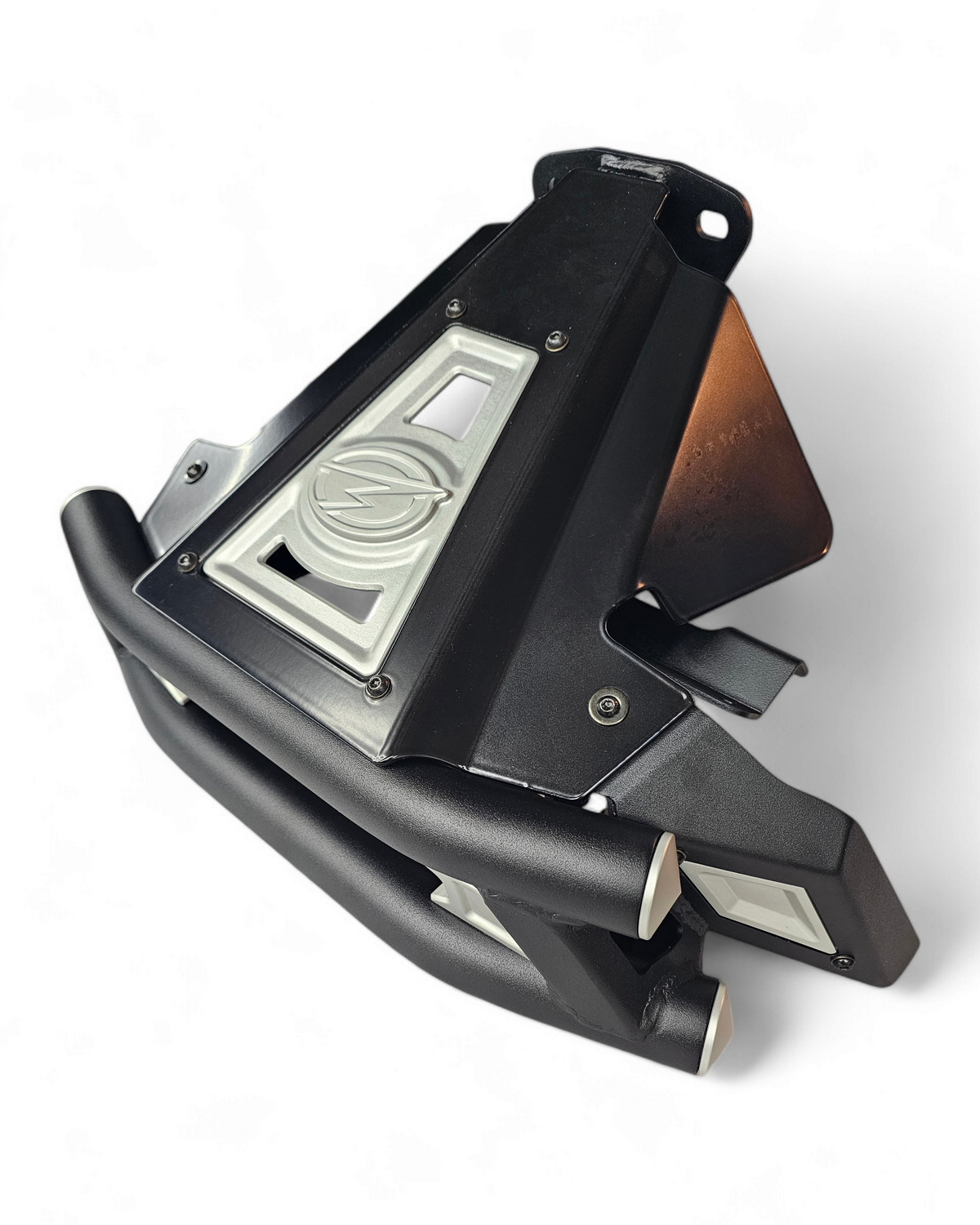 Lighting mount options on Polaris RZR Pro R Amp Series front bumper