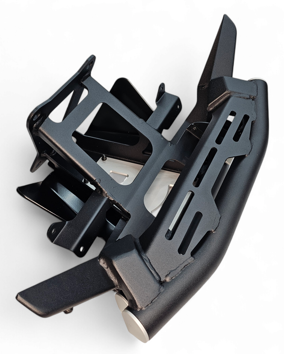 Passenger side view of Polaris RZR Pro R Amp tubular front bumper