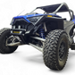 CNC billet aluminum insert detail on Polaris RZR Amp Series front bumper