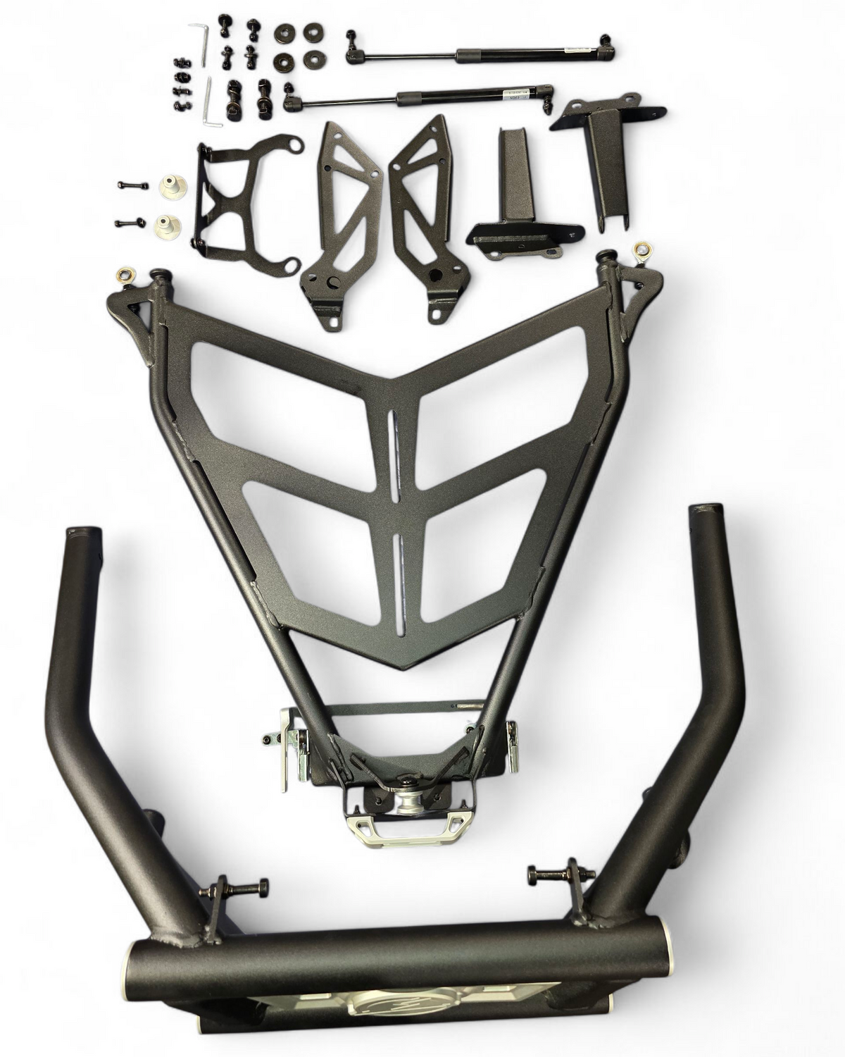 Hammer black finish texture close-up on Polaris RZR Pro R rear combo