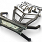 Integrated rear protection and tire carry shown on Polaris RZR Pro R combo