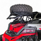 Direct rear view of Polaris RZR high clearance spare tire carrier