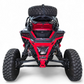 Steel and aluminum trim construction detail on Polaris RZR high clearance tire rack