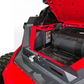 Polaris RZR tire rack shown carrying a cooler in place of a spare tire