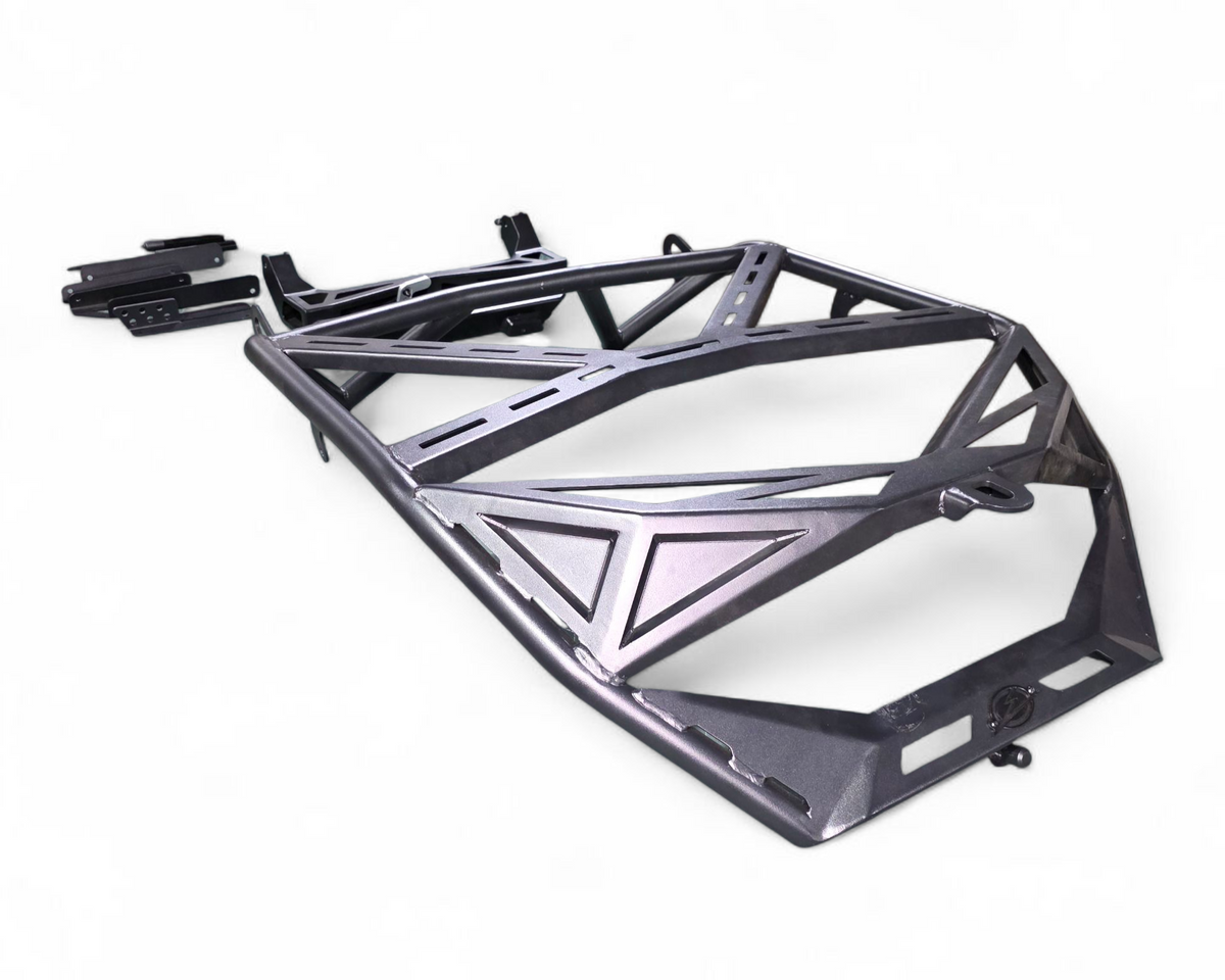 Polaris RZR High Clearance Tire Rack shown solo displaying full steel and aluminum construction