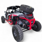 Bolt-on mounting detail on Polaris RZR high clearance tire rack