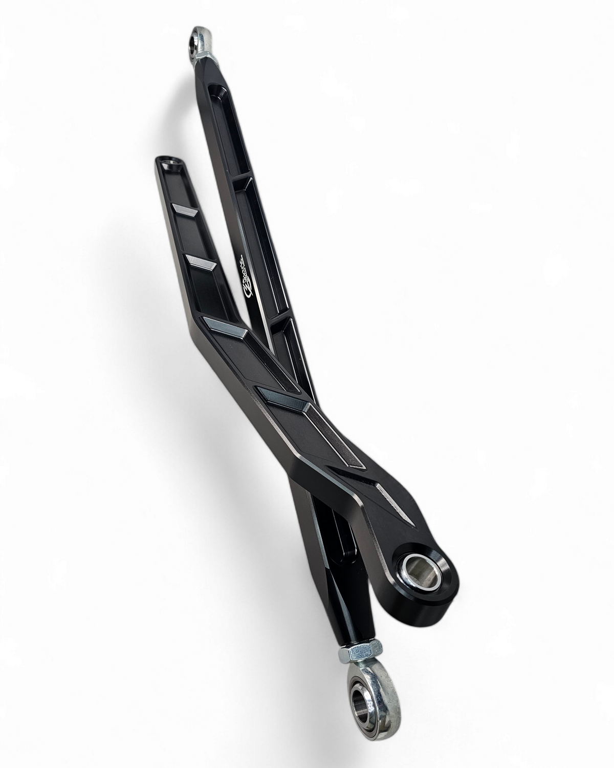 Teflon-coated uni-ball detail on Polaris RZR high clearance radius rods