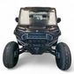 Driver side view of XD Volt front winch bumper installed on Polaris Ranger 1500