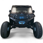 Light bar mounted on Polaris Ranger 1500 Volt front winch bumper showing forward lighting