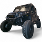 Hammer black finish texture close-up on Polaris Ranger 1500 Volt front winch bumper