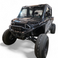Hammer black powder coat and satin black panel finish on Polaris Ranger 1500 Volt front winch bumper