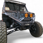 Polaris Xpedition HDX Front Winch Bumper with Standard Small Hoop installed showing hammer black finish and hidden winch mount