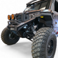 Hammer black powder coat and satin black panel finish detail on Polaris Xpedition HDX Winch Bumper