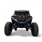 Direct front view of Polaris Xpedition HDX Winch Bumper showing standard small hoop and universal light mounts