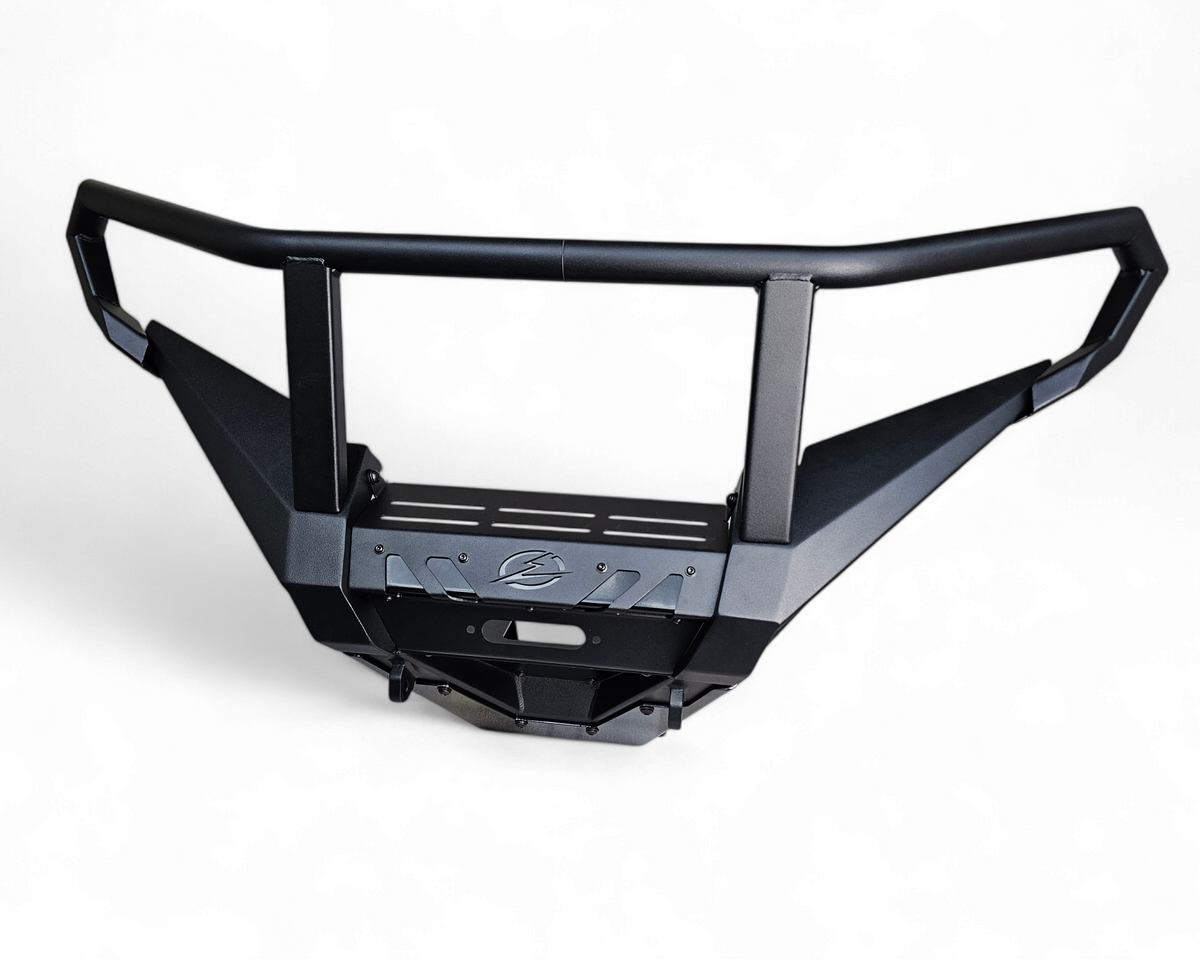 Grille and headlight protection detail from Polaris Xpedition HDX brush guard
