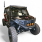 Direct front view of Polaris Xpedition HDX Winch Bumper with brush guard showing full coverage and light mounts