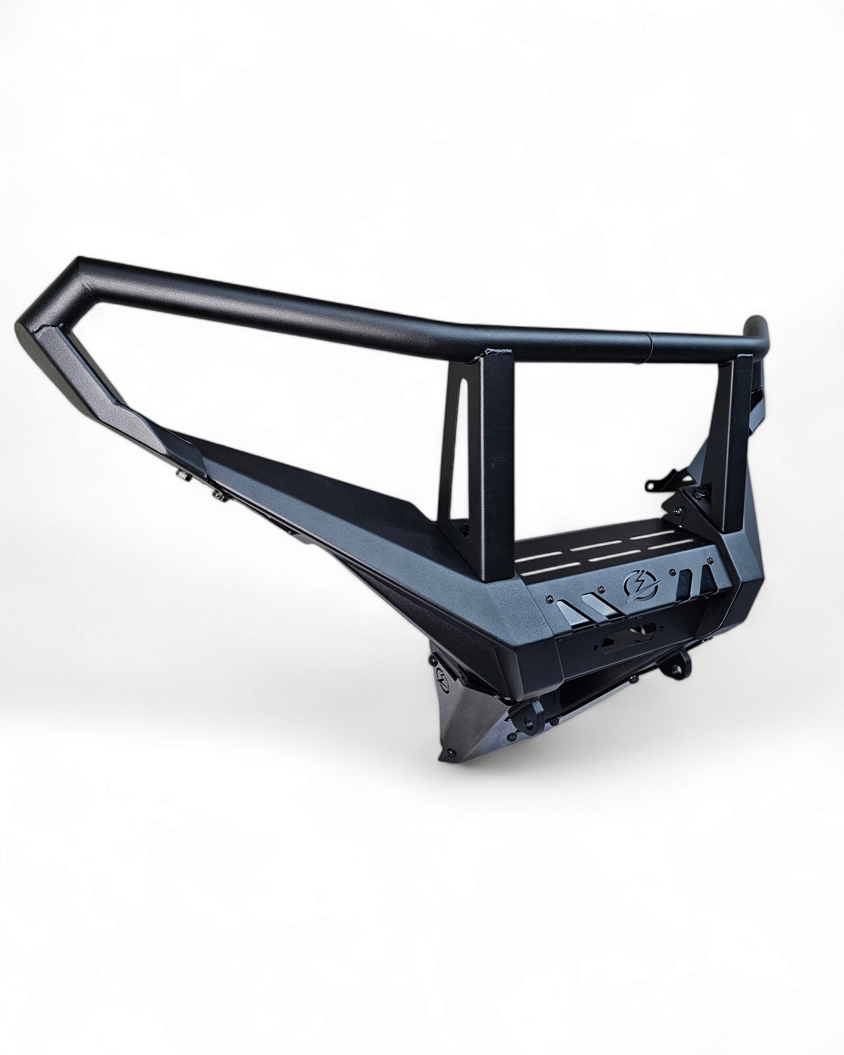 Polaris Xpedition HDX Front Winch Bumper with brush guard shown solo displaying full combo construction