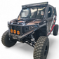 Hidden winch mount detail on Polaris Xpedition HDX Bumper with brush guard fitting larger winches