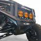 Hammer black powder coat and satin black panel finish on Polaris Xpedition HDX brush guard combo