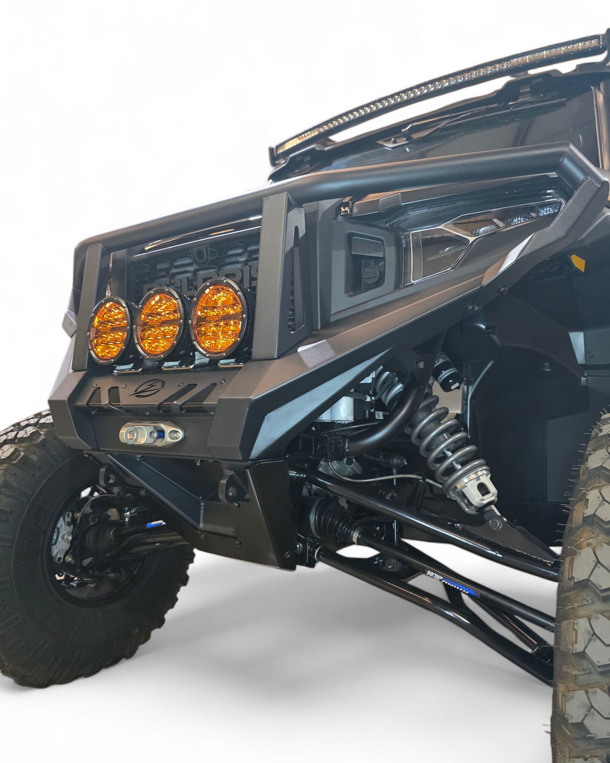 Polaris Xpedition HDX Bumper with brush guard and larger winch installed