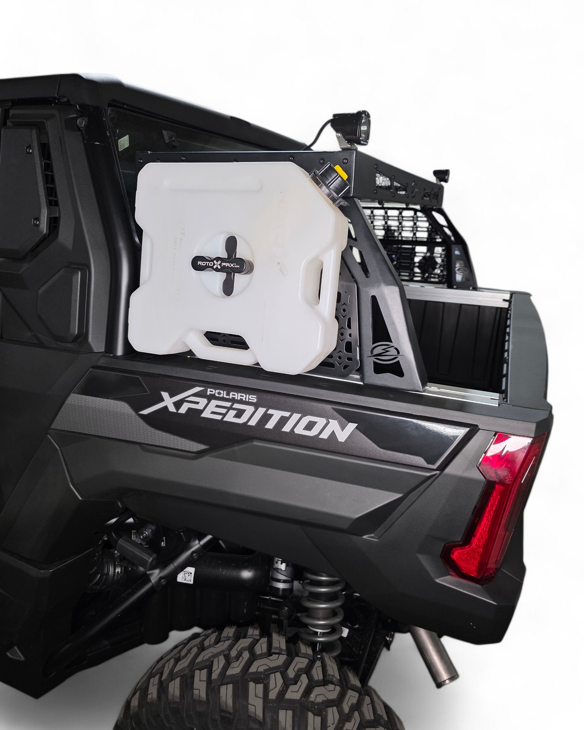 Whip and light mounting holes on Polaris Xpedition Volt short rack